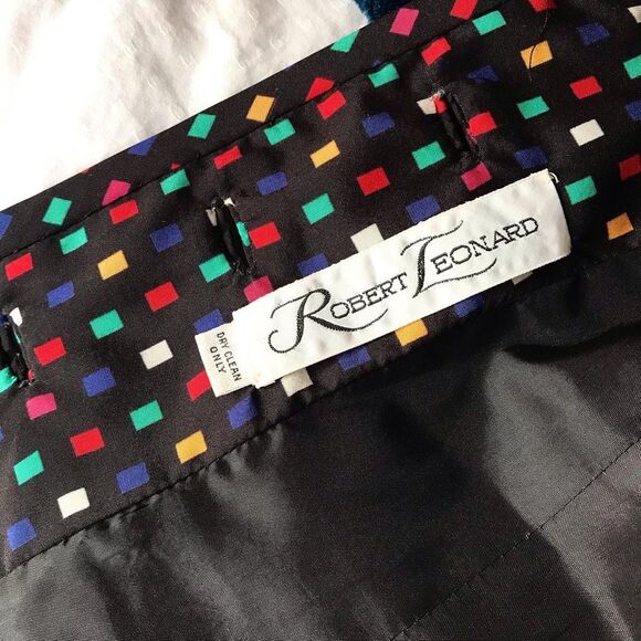 80’s VINTAGE Confetti I. Magnin Silk Jacket S M - Picture 5 of 12